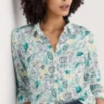 Seasalt Cornwall Larissa Shirt Garden Studio Sketch Chalk - La Vie en Rose Damesmode