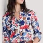 Seasalt Cornwall Larissa Shirt Marine Forms Chalk - La Vie en Rose Damesmode