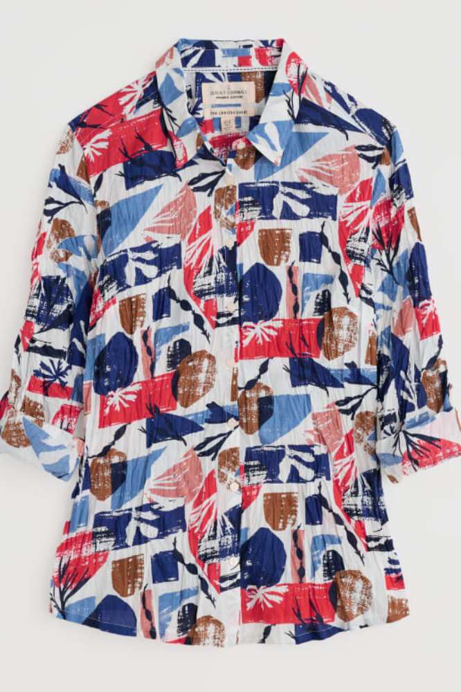 Seasalt Cornwall Larissa Shirt Marine Forms Chalk - La Vie en Rose Damesmode