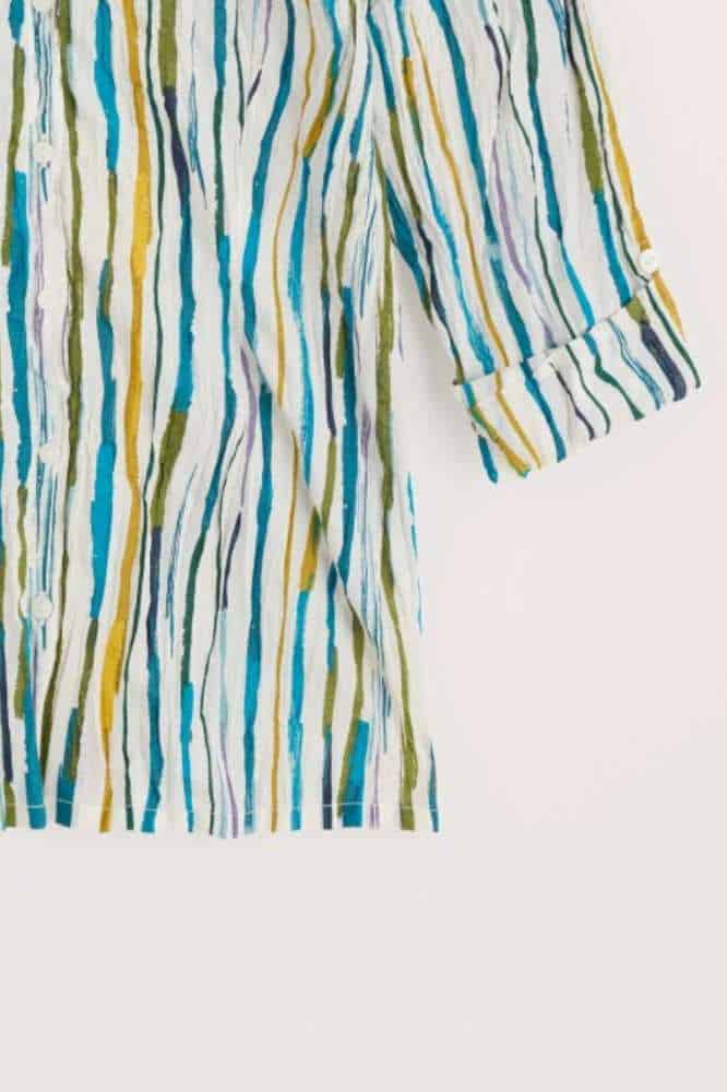 Seasalt Cornwall Larissa Shirt Painterly Stripe Chalk - La Vie en Rose Damesmode