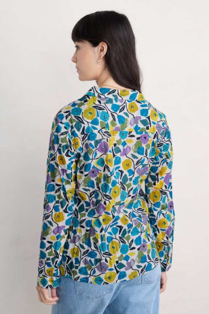Seasalt Cornwall Larissa Shirt Zennor Blooms Chalk - La Vie en Rose Damesmode