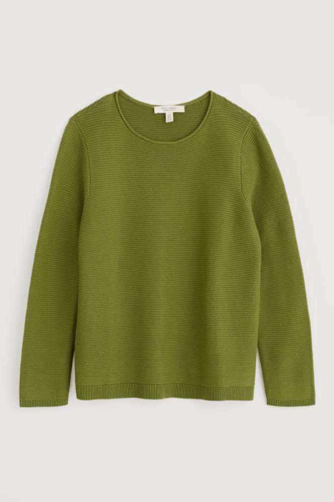 Seasalt Cornwall Makers Cotton Jumper Dark Citron - La Vie en Rose Damesmode