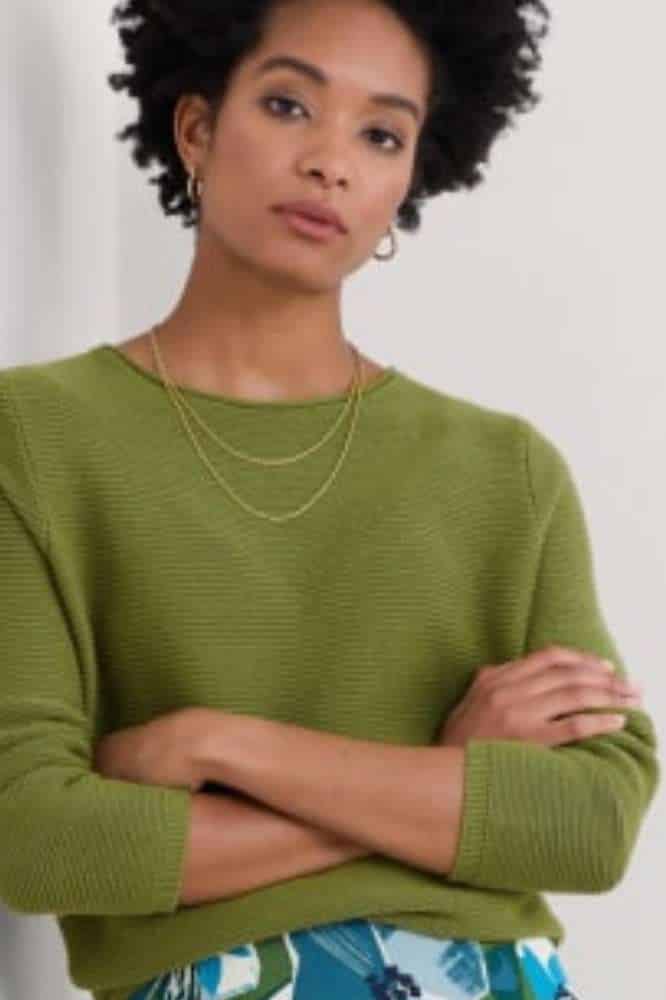 Seasalt Cornwall Makers Cotton Jumper Dark Citron - La Vie en Rose Damesmode