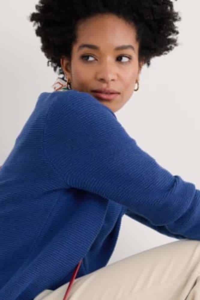 Seasalt Cornwall Makers Cotton Jumper Washed Marine - La Vie en Rose Damesmode