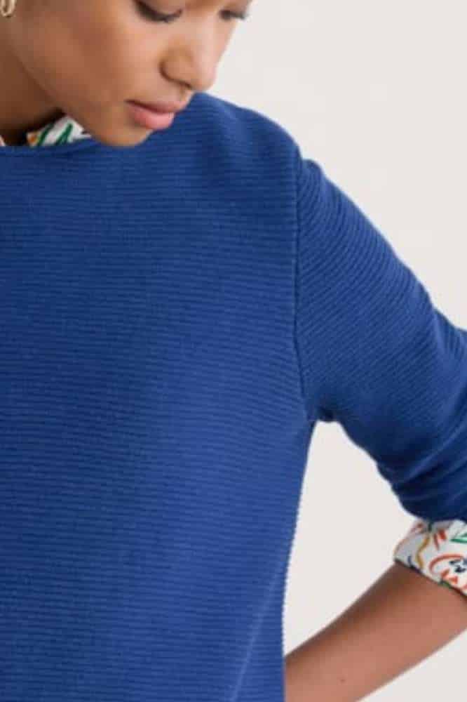 Seasalt Cornwall Makers Cotton Jumper Washed Marine - La Vie en Rose Damesmode