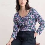 Seasalt Cornwall Penhollow Top Paper Helleborus Echium - La Vie en Rose Damesmode