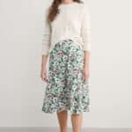 Seasalt Cornwall Rose Skirt Calf Garden Flowers Dark Forage - La Vie en Rose Damesmode