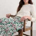 Seasalt Cornwall Rose Skirt Calf Garden Flowers Dark Forage - La Vie en Rose Damesmode