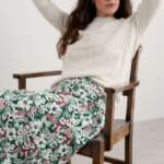 Seasalt Cornwall Rose Skirt Calf Garden Flowers Dark Forage - La Vie en Rose Damesmode
