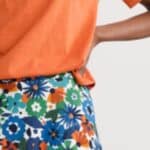 Seasalt Cornwall Rose Skirt Knee Screenprint Floral Chalk - La Vie en Rose Damesmode