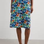 Seasalt Cornwall Rose Skirt Knee Screenprint Floral Chalk - La Vie en Rose Damesmode