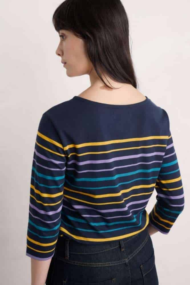 Seasalt Cornwall Sailor Top Falmouth Tri Shore Maritime Gorse - La Vie en Rose Damesmode