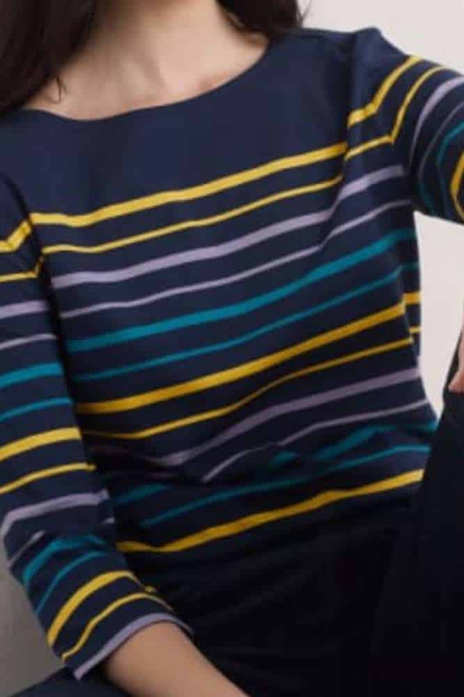 Seasalt Cornwall Sailor Top Falmouth Tri Shore Maritime Gorse - La Vie en Rose Damesmode