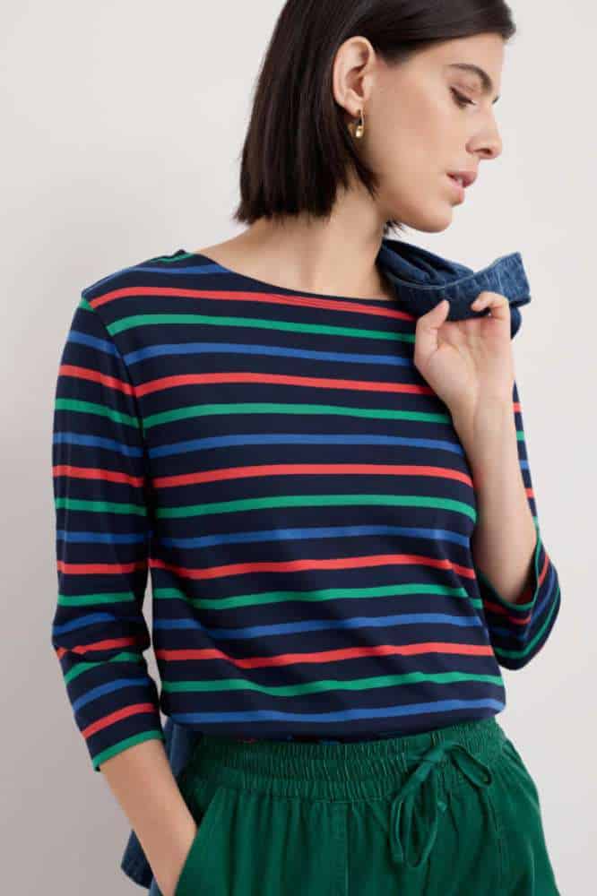 Seasalt Cornwall Sailor Top Tri Breton MAritime Glade - La Vie en Rose Damesmode