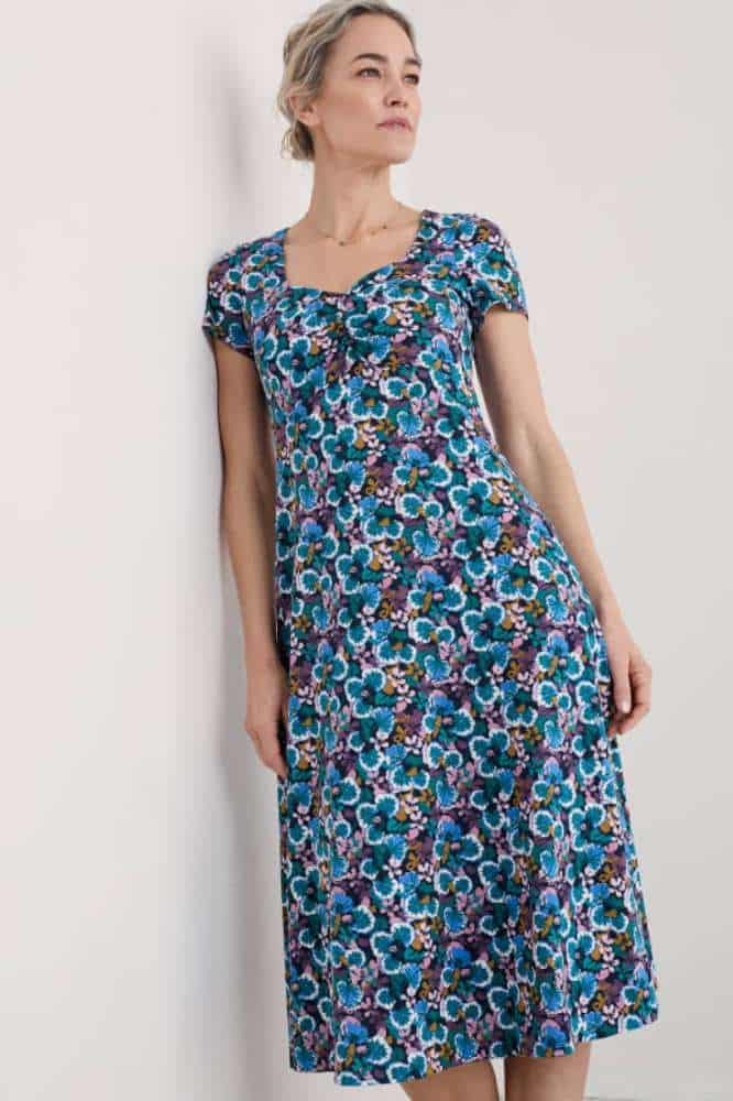 Seasalt Cornwall Secret Cove Dress Spring Geraniums Maritime - La Vie en Rose Damesmode