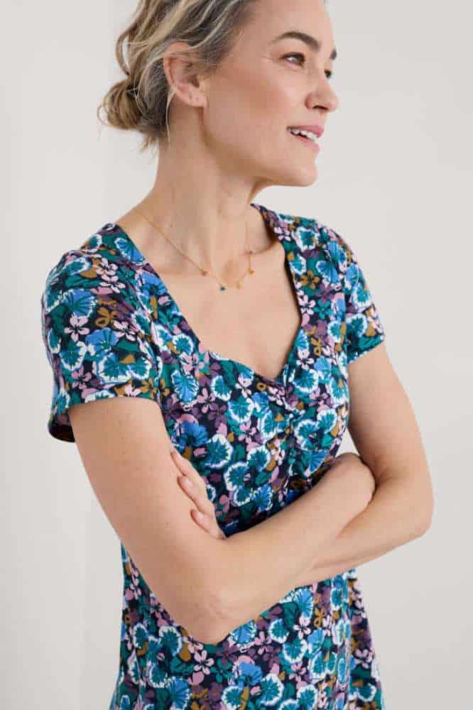 Seasalt Cornwall Secret Cove Dress Spring Geraniums Maritime - La Vie en Rose Damesmode