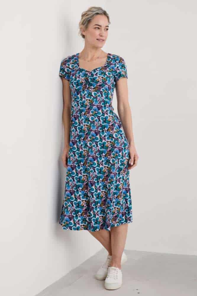Seasalt Cornwall Secret Cove Dress Spring Geraniums Maritime - La Vie en Rose Damesmode