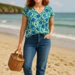 Seasalt Cornwall Studio Glass Top Picnic Floral Chalk - La Vie en Rose Damesmode