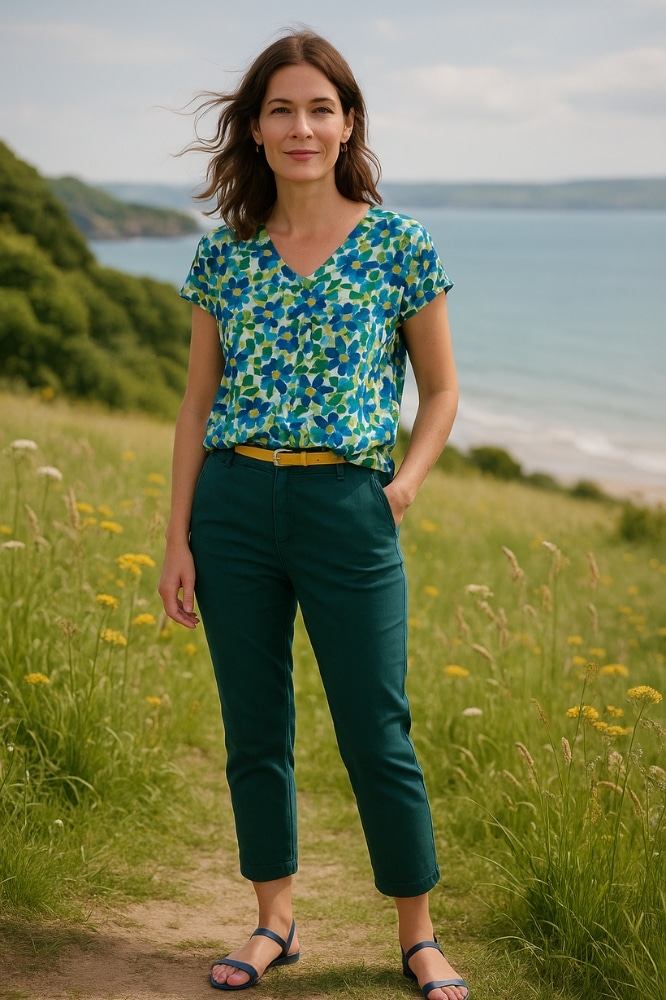 Seasalt Cornwall Studio Glass Top Picnic Floral Chalk - La Vie en Rose Damesmode