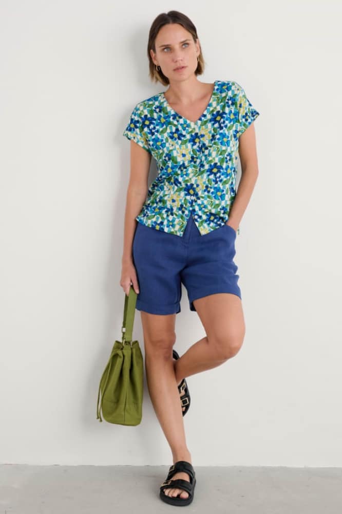 Seasalt Cornwall Studio Glass Top Picnic Floral Chalk - La Vie en Rose Damesmode