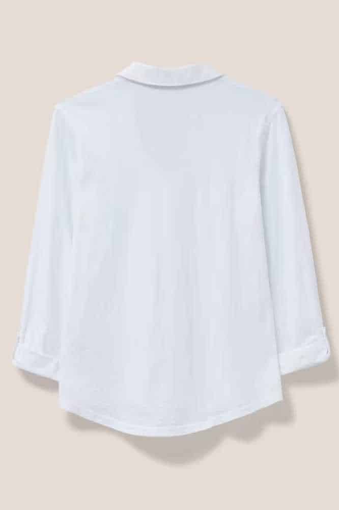 White Stuff Annie Jersey Shirt Brilliant White - La Vie en Rose Damesmode