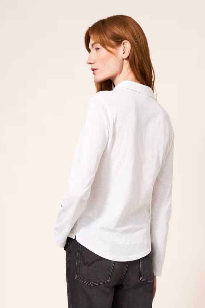 White Stuff Annie Jersey Shirt Brilliant White - La Vie en Rose Damesmode