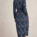 White Stuff Annie Jersey Shirt Dress Navy Print - La Vie en Rose Damesmode