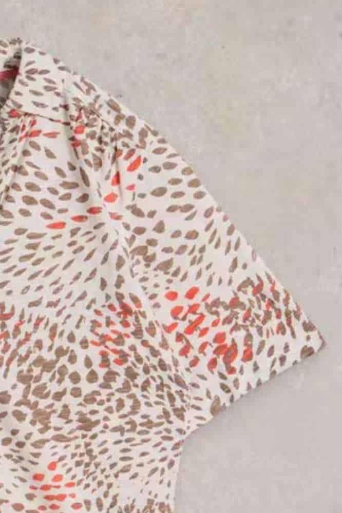 White Stuff Annie Jersey Shirt Grey Print - La Vie en Rose Damesmode