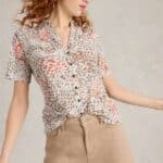 White Stuff Annie Jersey Shirt Grey Print - La Vie en Rose Damesmode