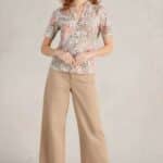 White Stuff Annie Jersey Shirt Grey Print - La Vie en Rose Damesmode