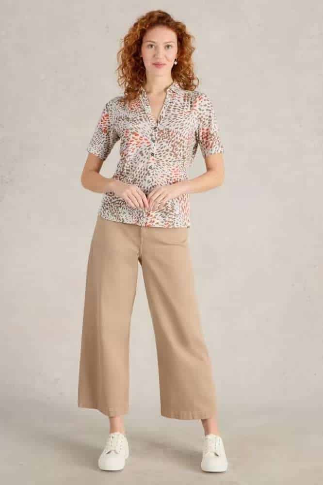 White Stuff Annie Jersey Shirt Grey Print - La Vie en Rose Damesmode