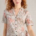 White Stuff Annie Jersey Shirt Grey Print - La Vie en Rose Damesmode