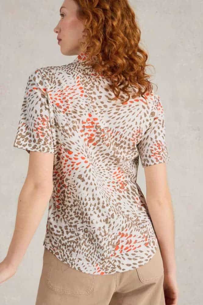 White Stuff Annie Jersey Shirt Grey Print - La Vie en Rose Damesmode