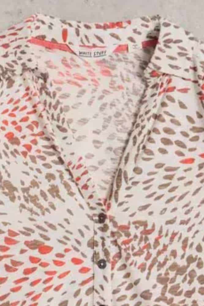 White Stuff Annie Jersey Shirt Grey Print - La Vie en Rose Damesmode