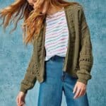 White Stuff Charlotte Cardi Navy Multi- La Vie en Rose Damesmode