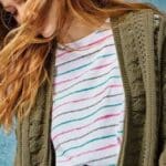 White Stuff Charlotte Cardi Navy Multi- La Vie en Rose Damesmode