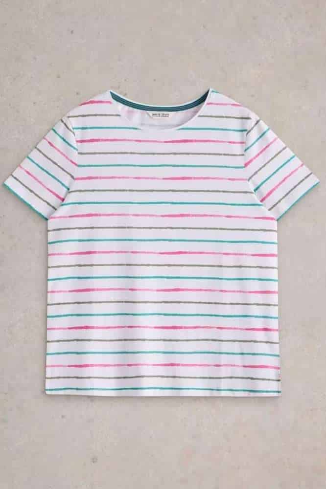 White Stuff Charlotte Cardi Navy Multi- La Vie en Rose Damesmode