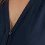 White Stuff Delilah Button Top Dark Navy - La Vie en Rose Damesmode