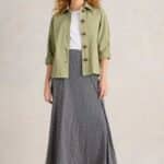 White Stuff Eden Denim Jacket Light Green - La Vie en Rose Damesmode