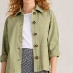 White Stuff Eden Denim Jacket Light Green - La Vie en Rose Damesmode