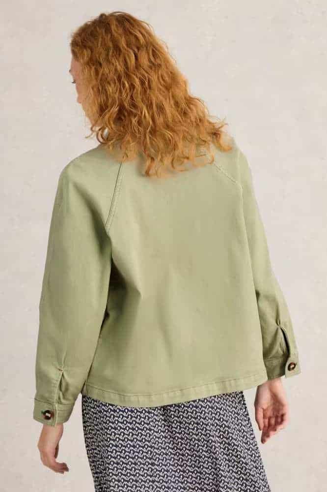 White Stuff Eden Denim Jacket Light Green - La Vie en Rose Damesmode