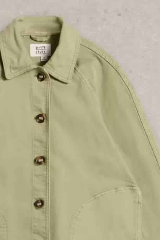 White Stuff Eden Denim Jacket Light Green - La Vie en Rose Damesmode