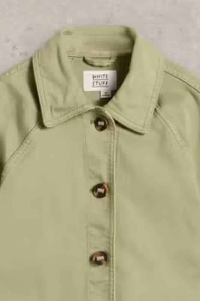 White Stuff Eden Denim Jacket Light Green - La Vie en Rose Damesmode