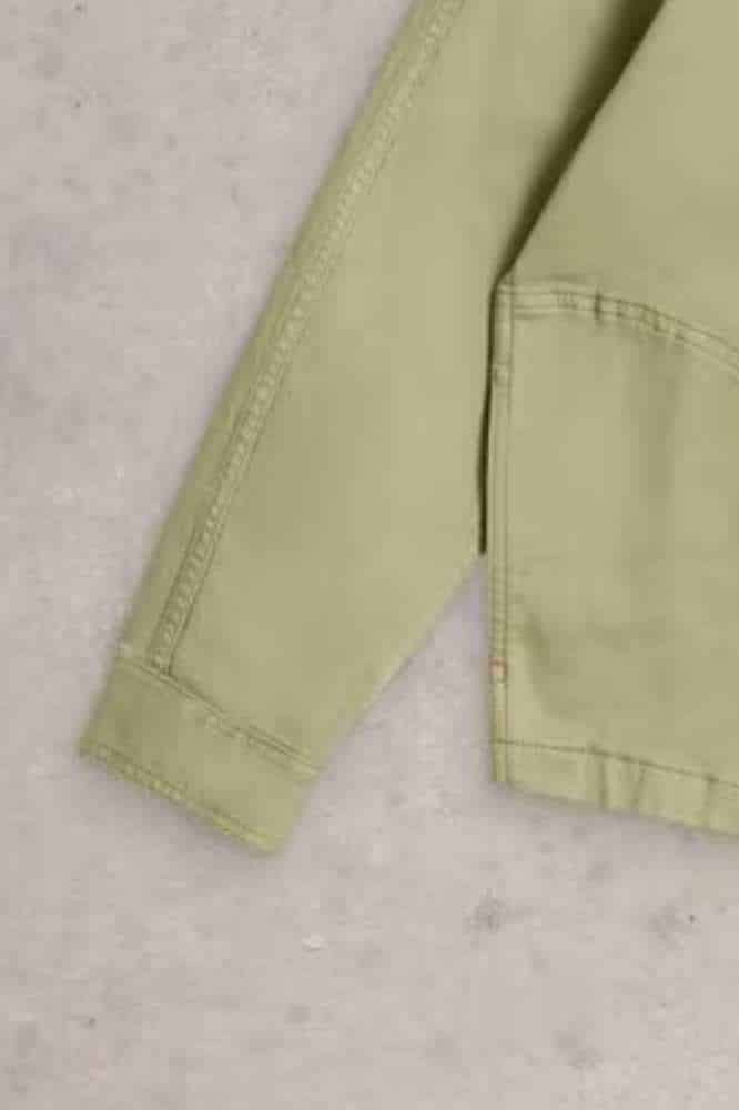 White Stuff Eden Denim Jacket Light Green - La Vie en Rose Damesmode