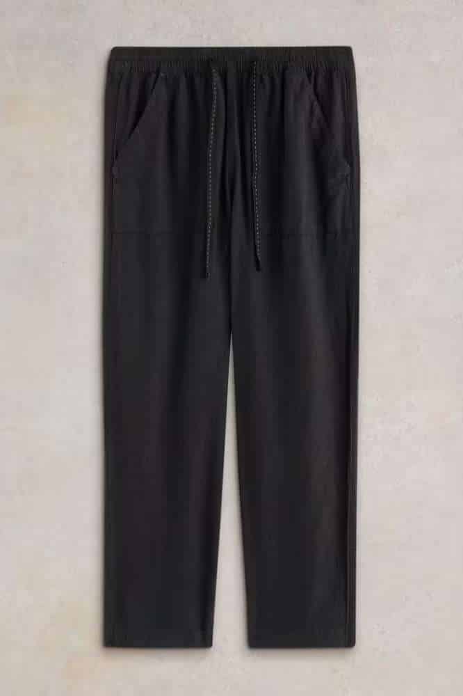 White Stuff Elle Linen Blend Trouser Black - La Vie en Rose Damesmode