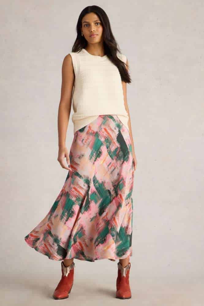 White Stuff Hope Bias Cut Maxi Skirt - La Vie en Rose Damesmode