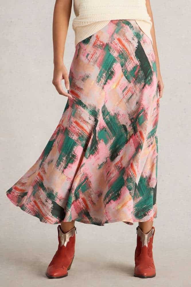 White Stuff Hope Bias Cut Maxi Skirt - La Vie en Rose Damesmode
