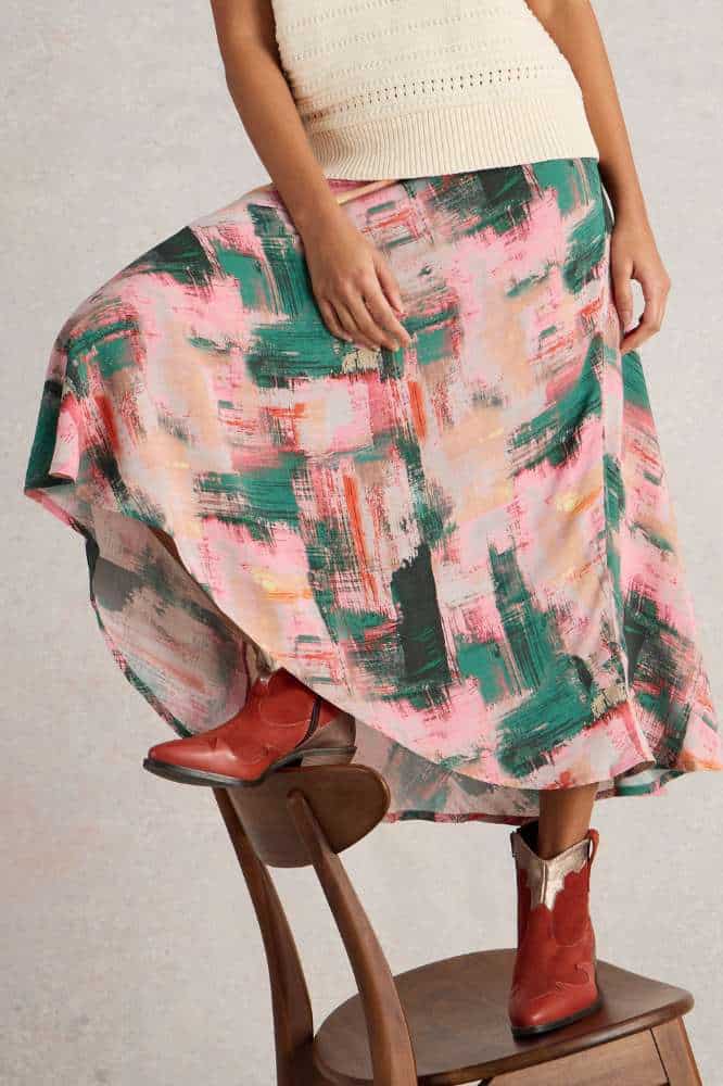 White Stuff Hope Bias Cut Maxi Skirt - La Vie en Rose Damesmode