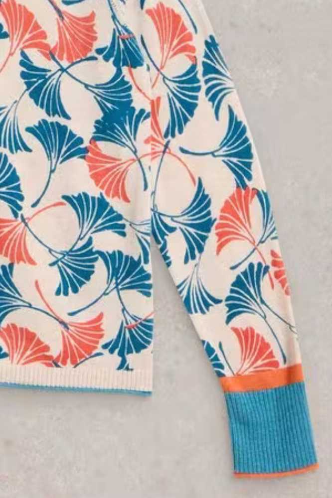 White Stuff Lulu Printed Cardi Natural Print - La Vie en Rose Damesmode