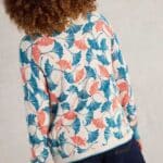 White Stuff Lulu Printed Cardi Natural Print - La Vie en Rose Damesmode